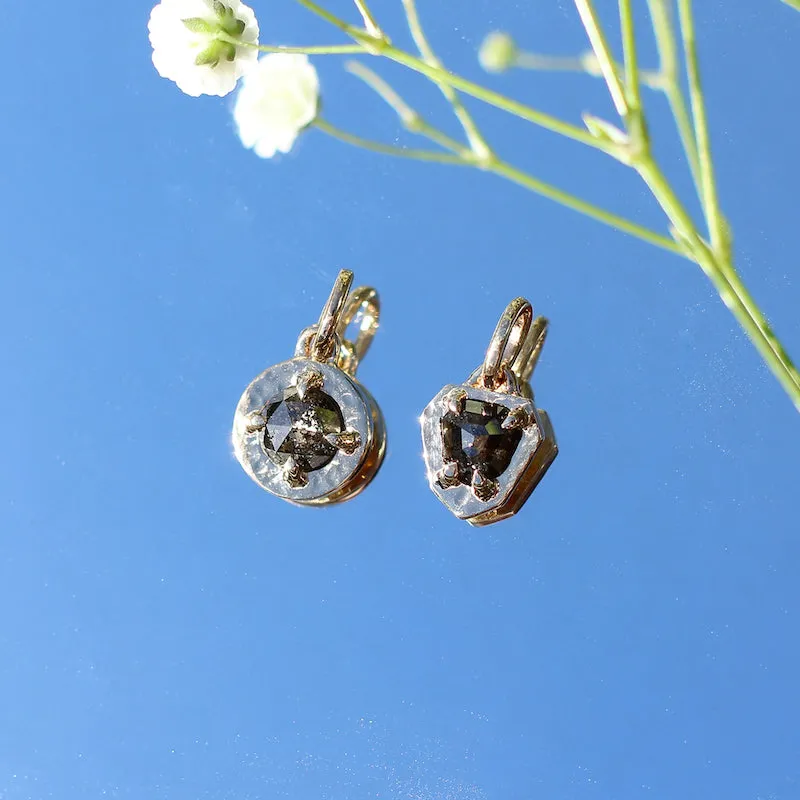 Round Rustic Diamond Pendant