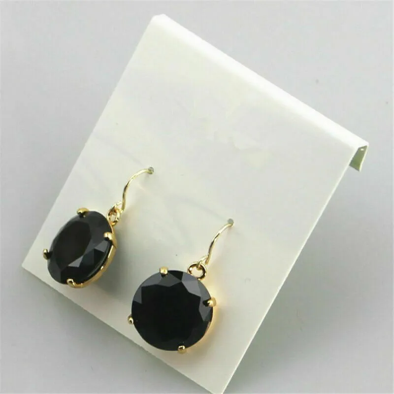 Show-Stopping Oversized Round-Cut Gemstone Earrings