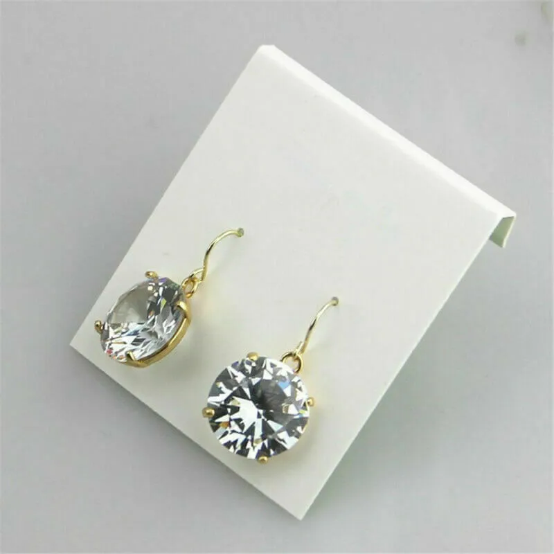 Show-Stopping Oversized Round-Cut Gemstone Earrings