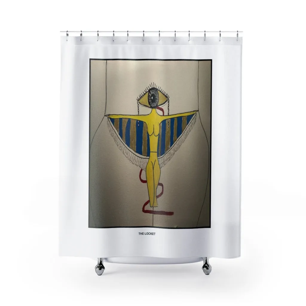 Shower Curtains AL BLUE DESIGNED ART THE LOCKET