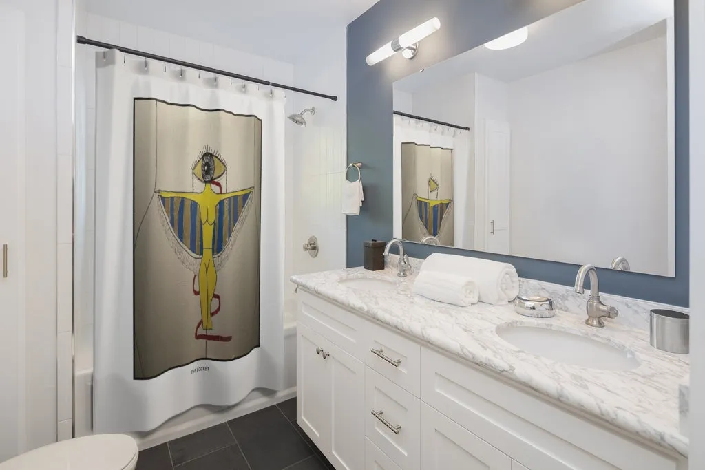Shower Curtains AL BLUE DESIGNED ART THE LOCKET