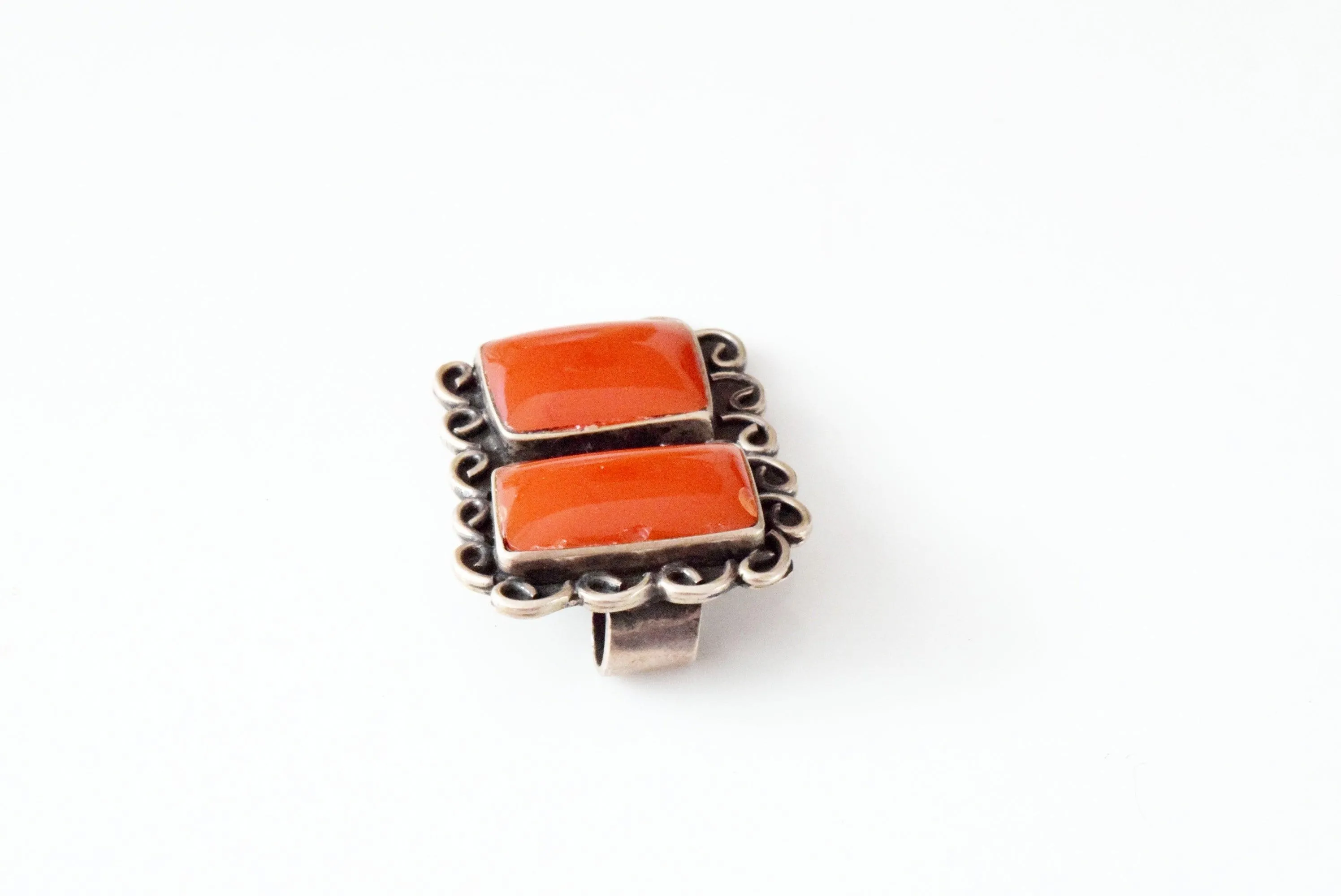 Silver and Carnelian Egyptian Pendant