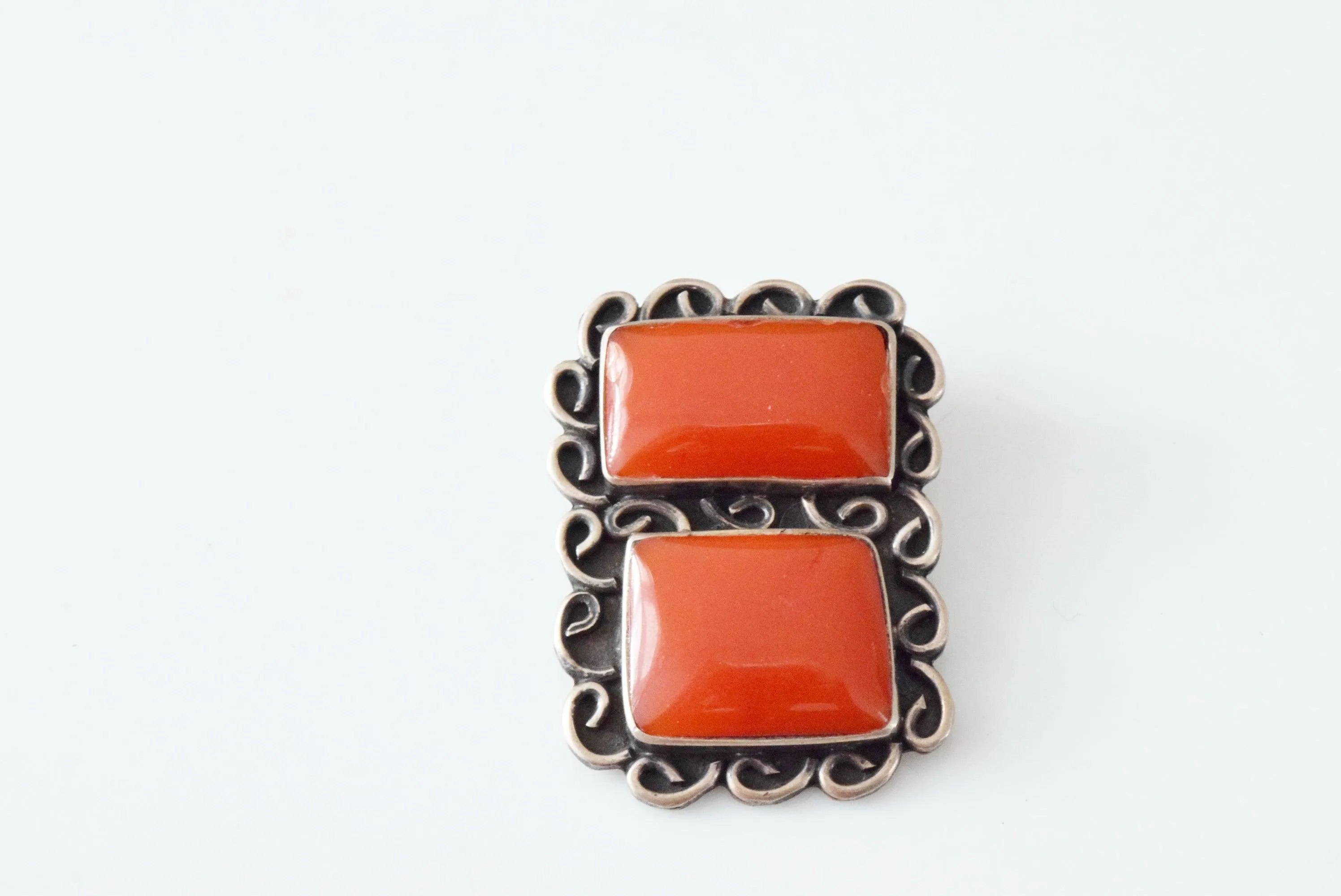 Silver and Carnelian Egyptian Pendant