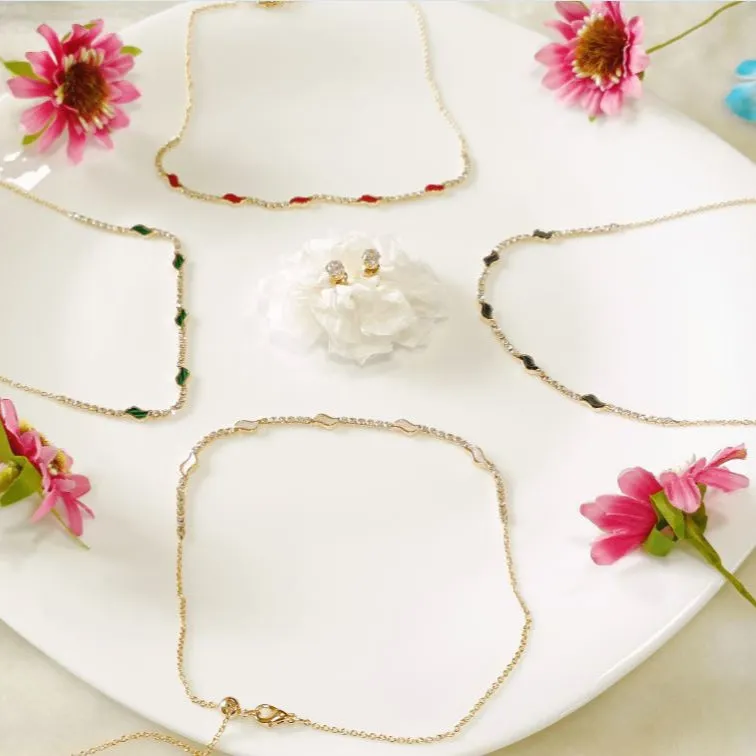 Silver/Gold/Rose Gold Plated Choker Necklace