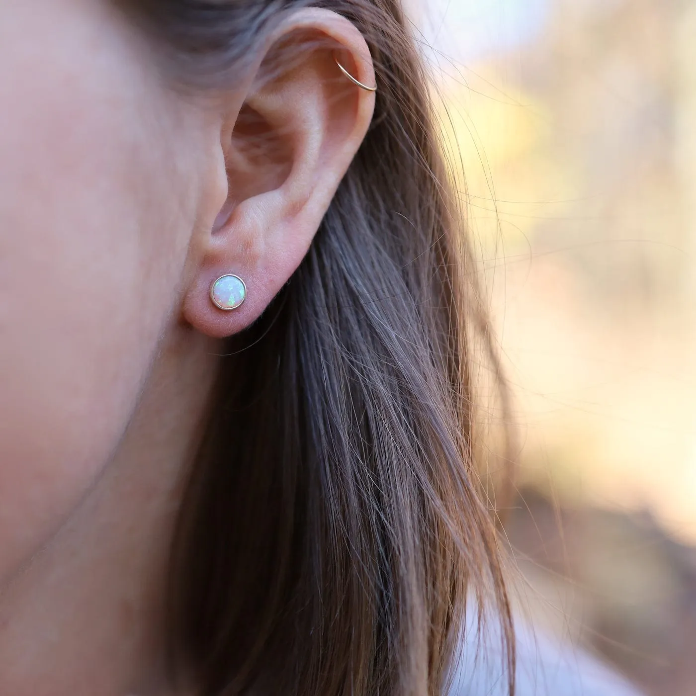 Simple Opal Stud