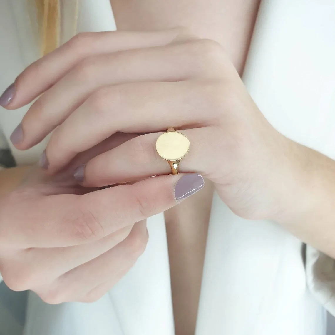 Solid Gold Personalized Signet Ring