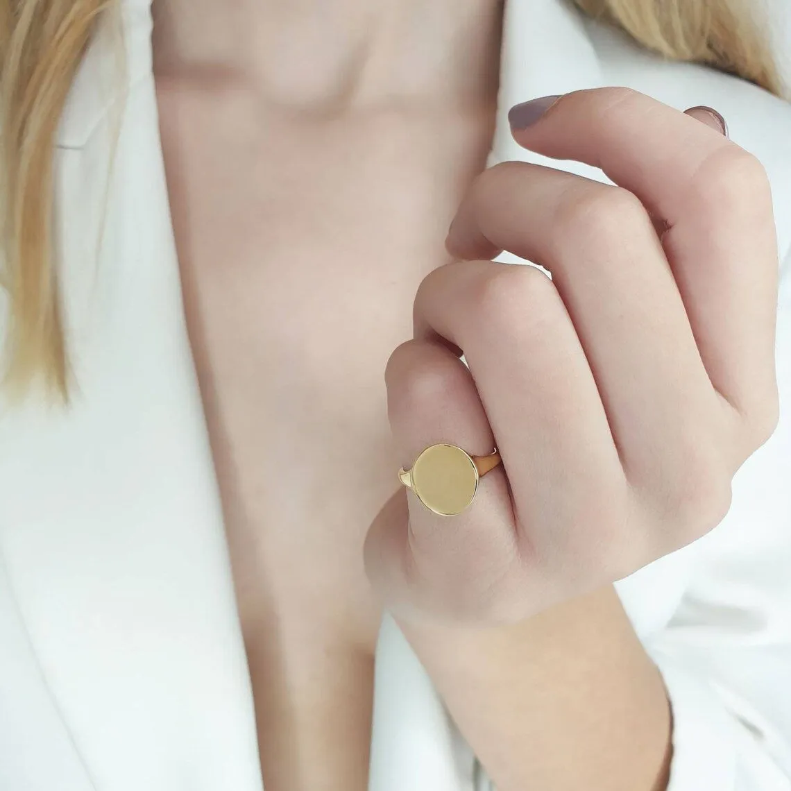 Solid Gold Personalized Signet Ring
