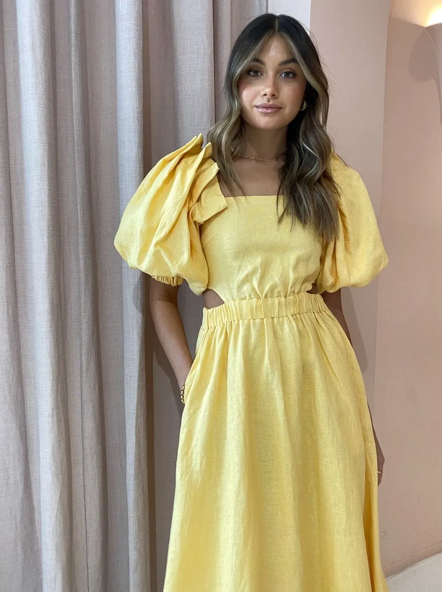 Sovere Noble Maxi Dress in Buttercup