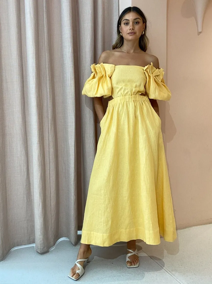 Sovere Noble Maxi Dress in Buttercup
