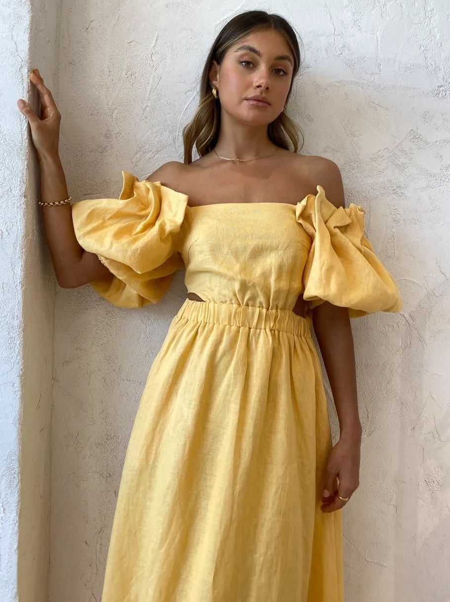 Sovere Noble Maxi Dress in Buttercup