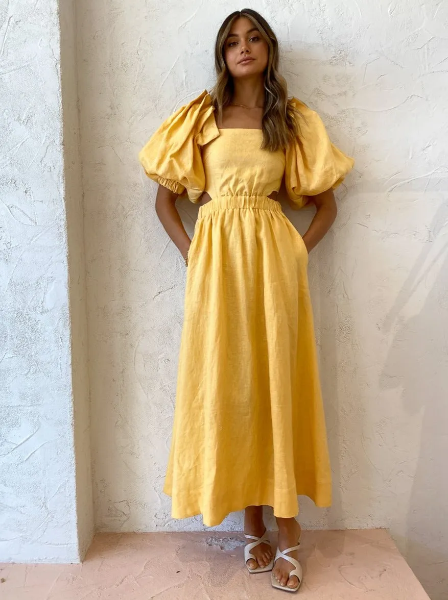 Sovere Noble Maxi Dress in Buttercup