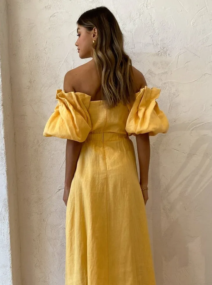 Sovere Noble Maxi Dress in Buttercup