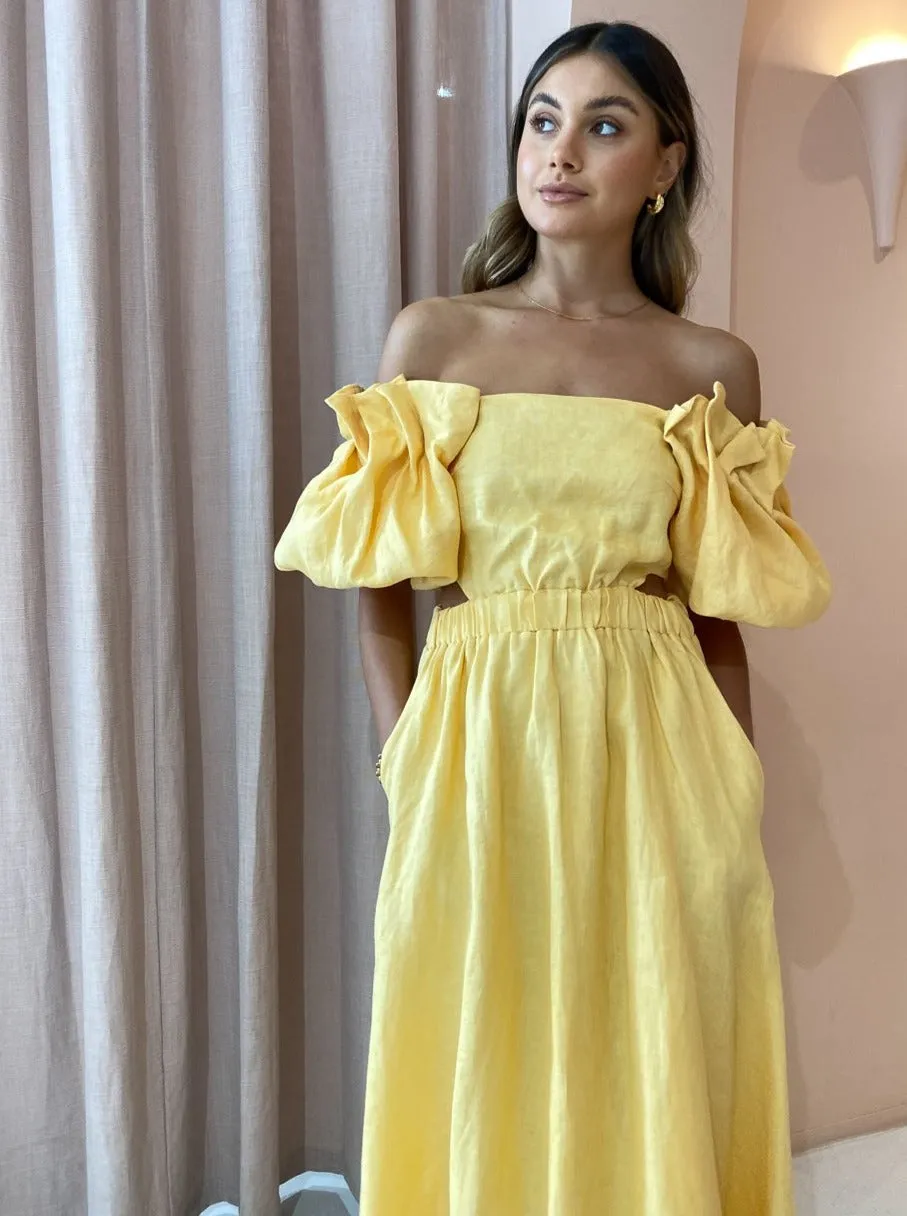 Sovere Noble Maxi Dress in Buttercup