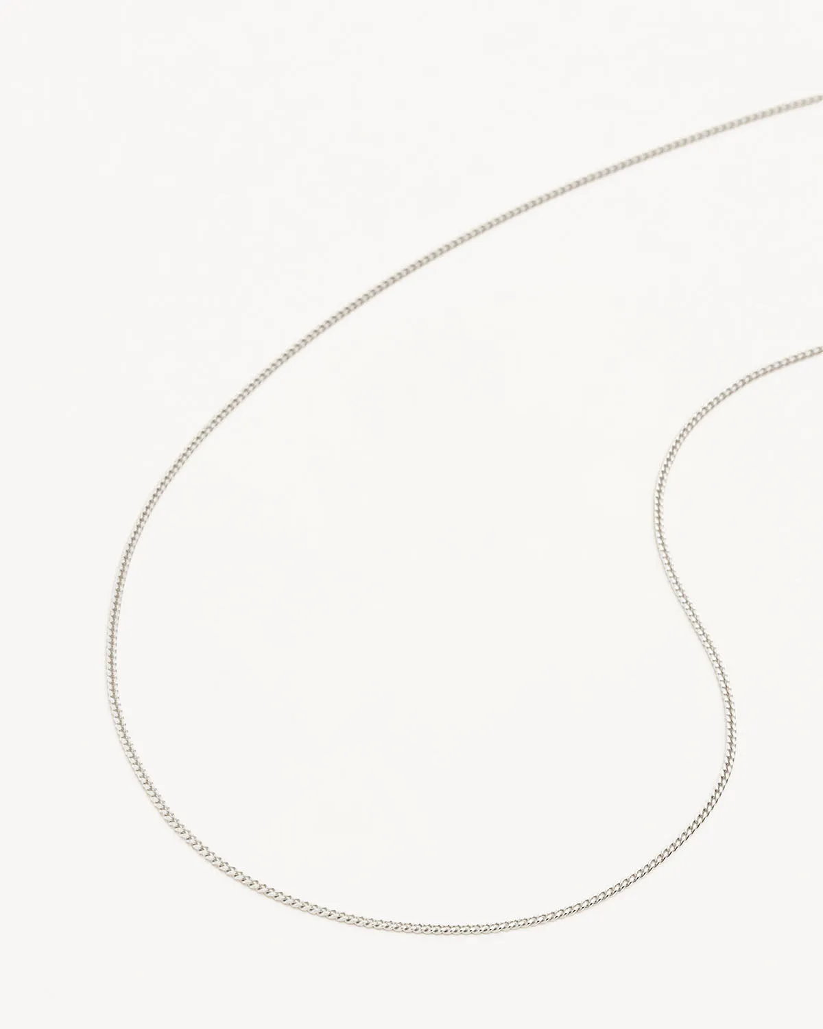 Sterling Silver 19" Fine Curb Chain Necklace