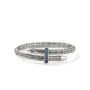 Sterling Silver Blue Sapphire Spear Collection Bracelet