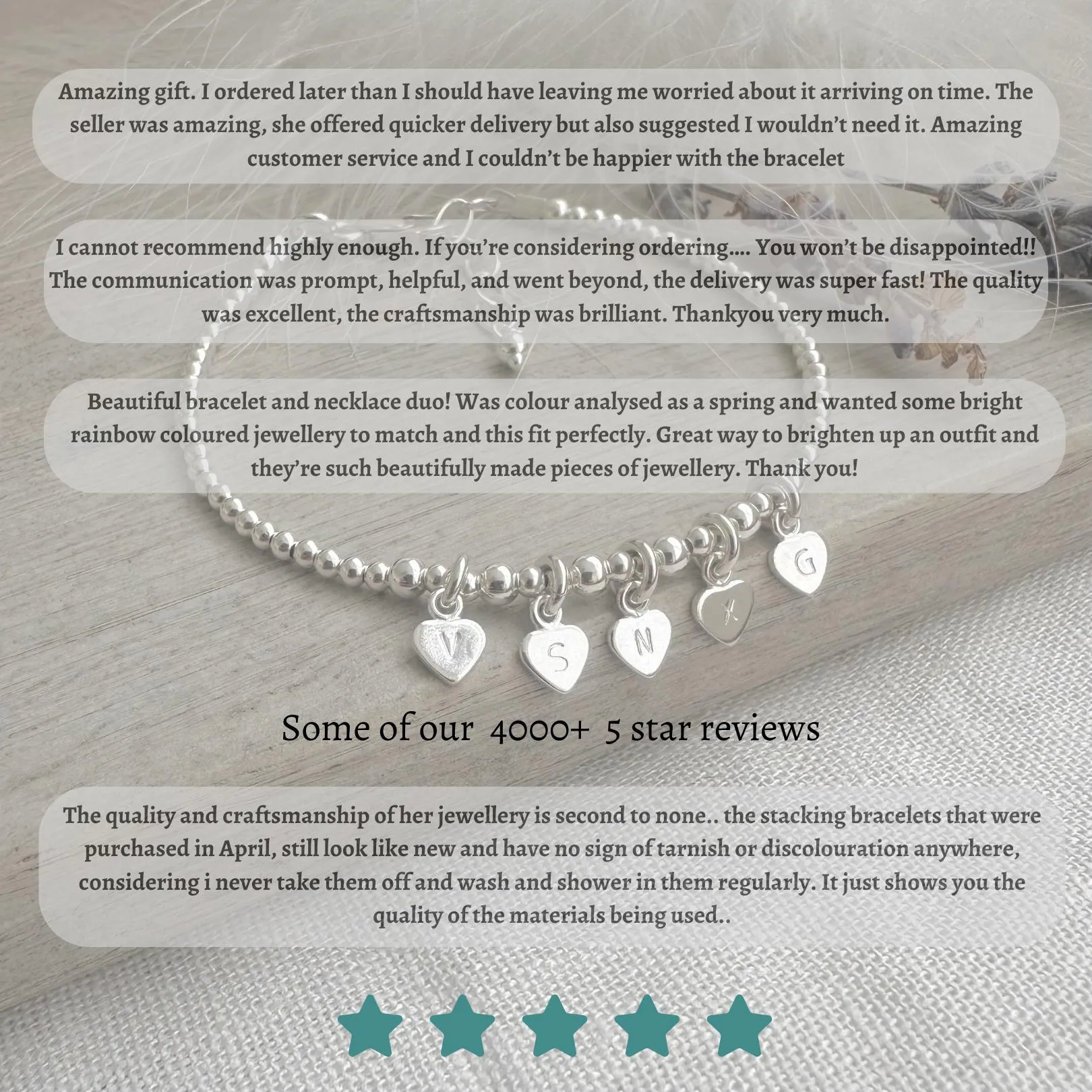 Sterling Silver Family Birthstones Bracelet, gift for Wife made to order 3mm 4mm beaded custom bracelet
