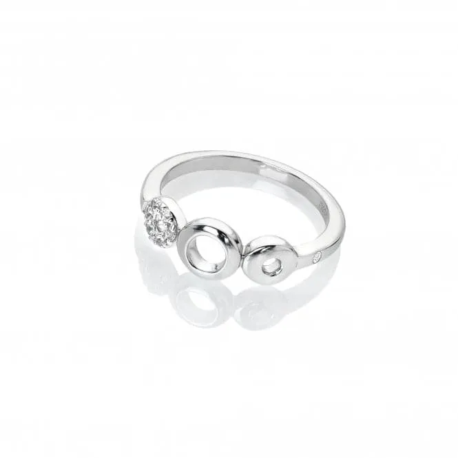Sterling Silver White Topaz Balance Ring DR243