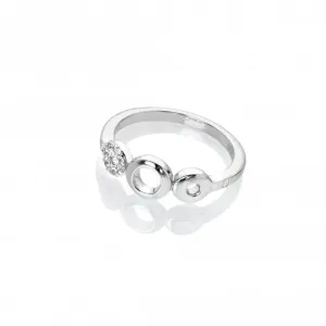 Sterling Silver White Topaz Balance Ring DR243