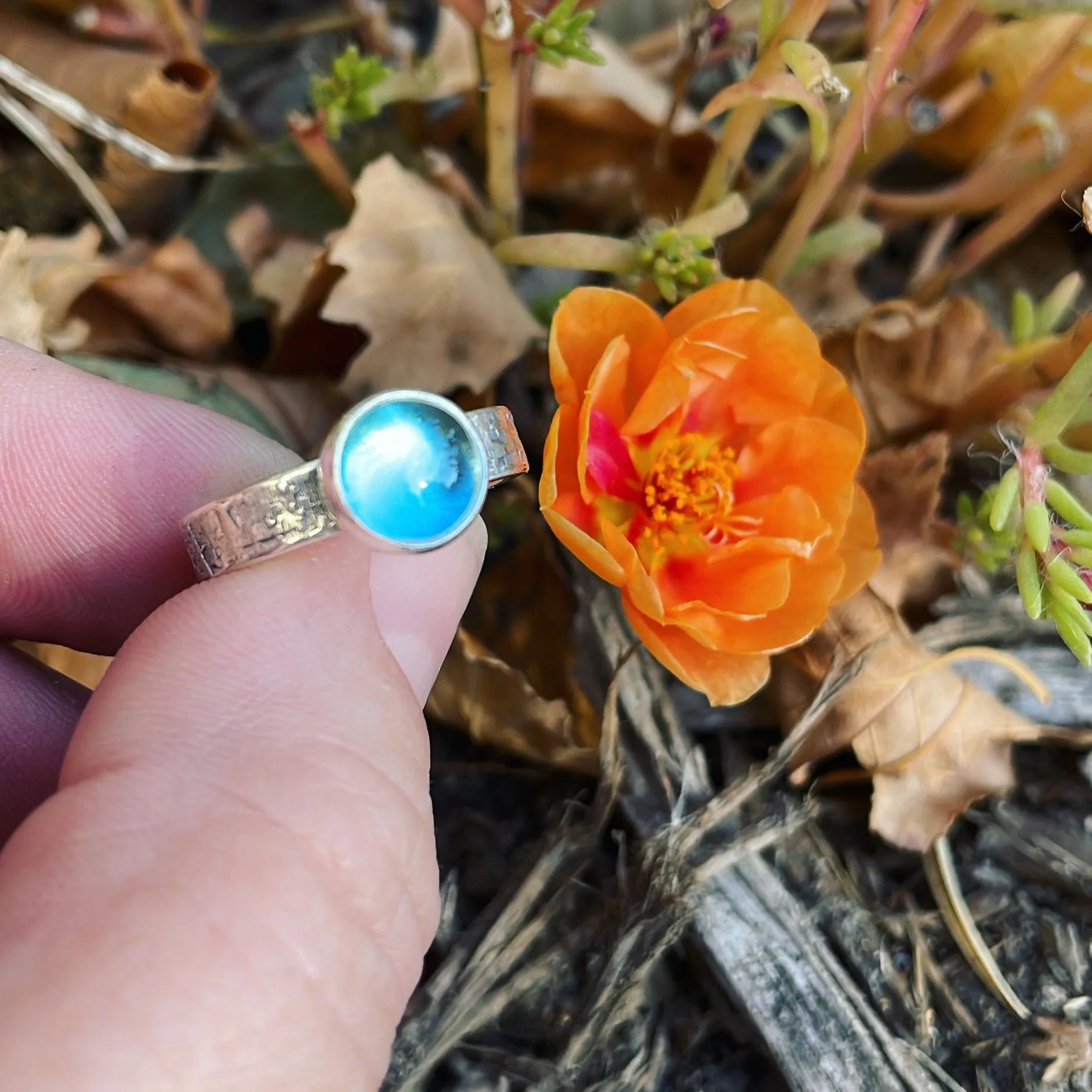 Swiss Blue Topaz and Sterling Silver Ring