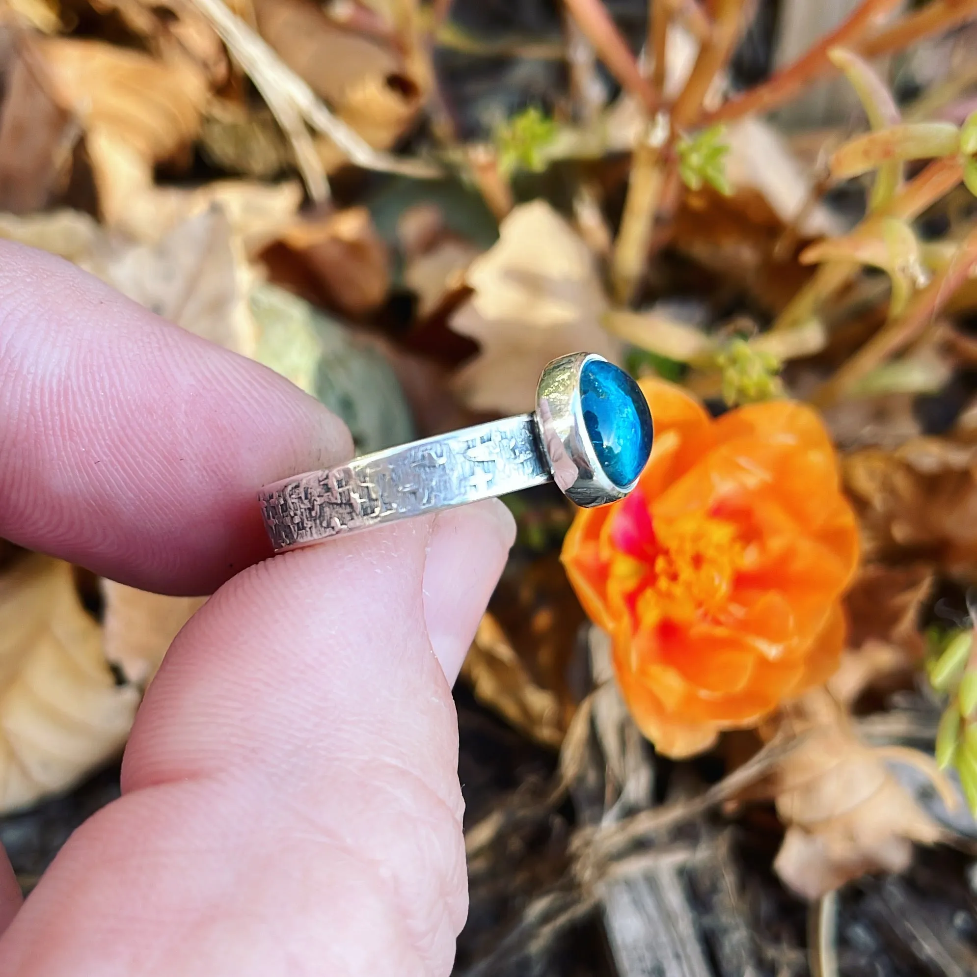 Swiss Blue Topaz and Sterling Silver Ring