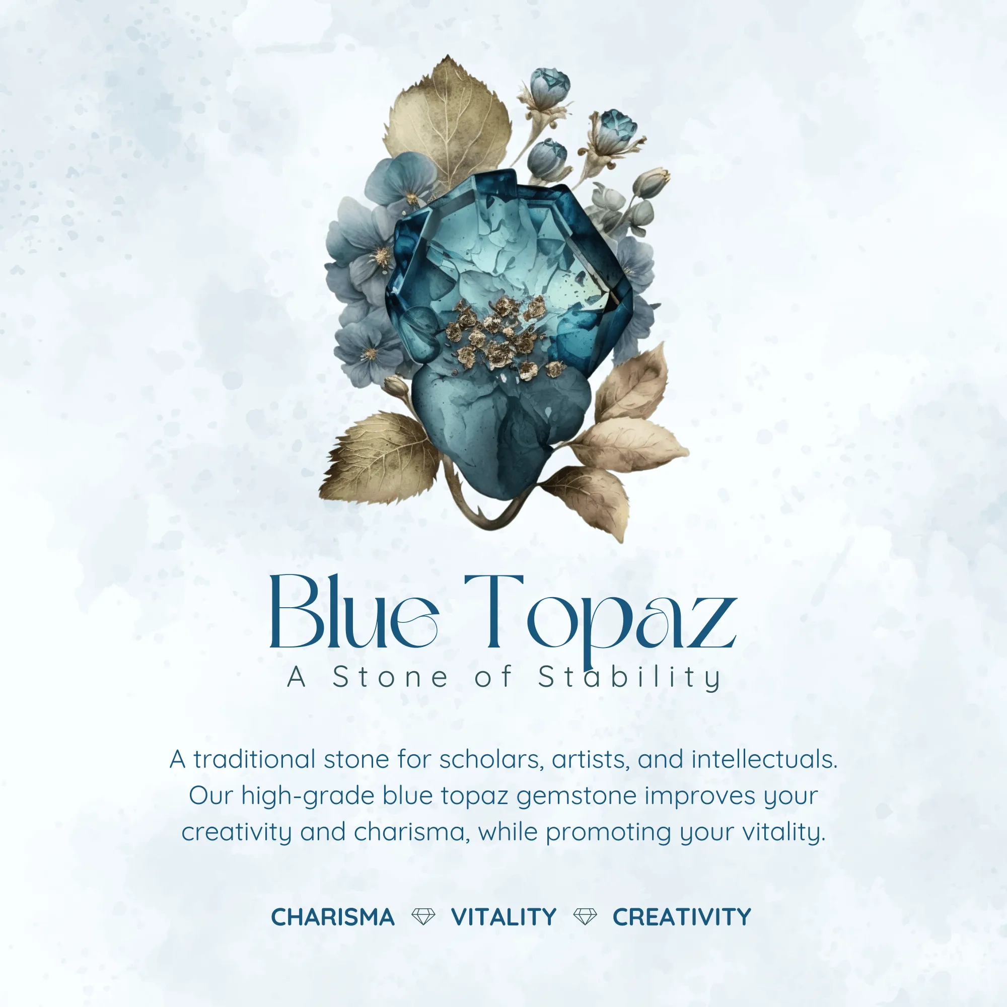 The Center of the Universe Blue Topaz Ring