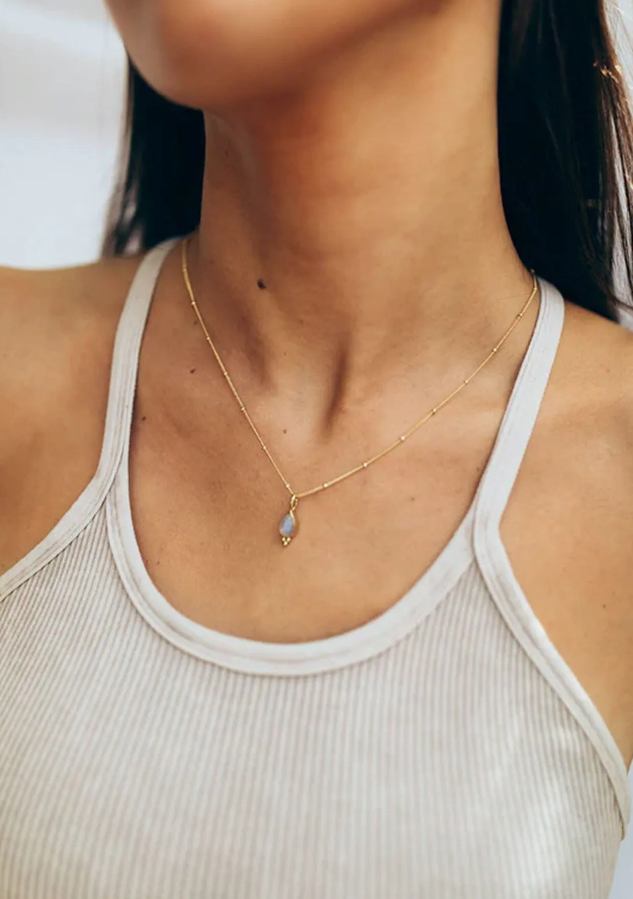 The Salty Gem Moonstone Necklace