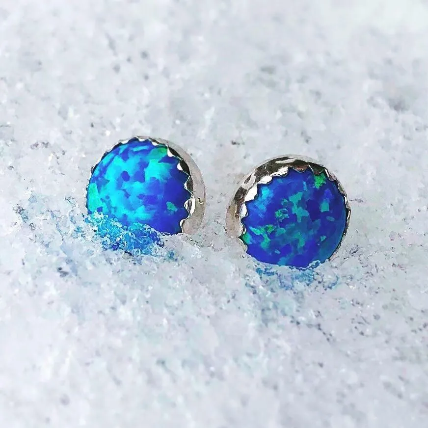 The Winter Knight's Ice Opal Earring