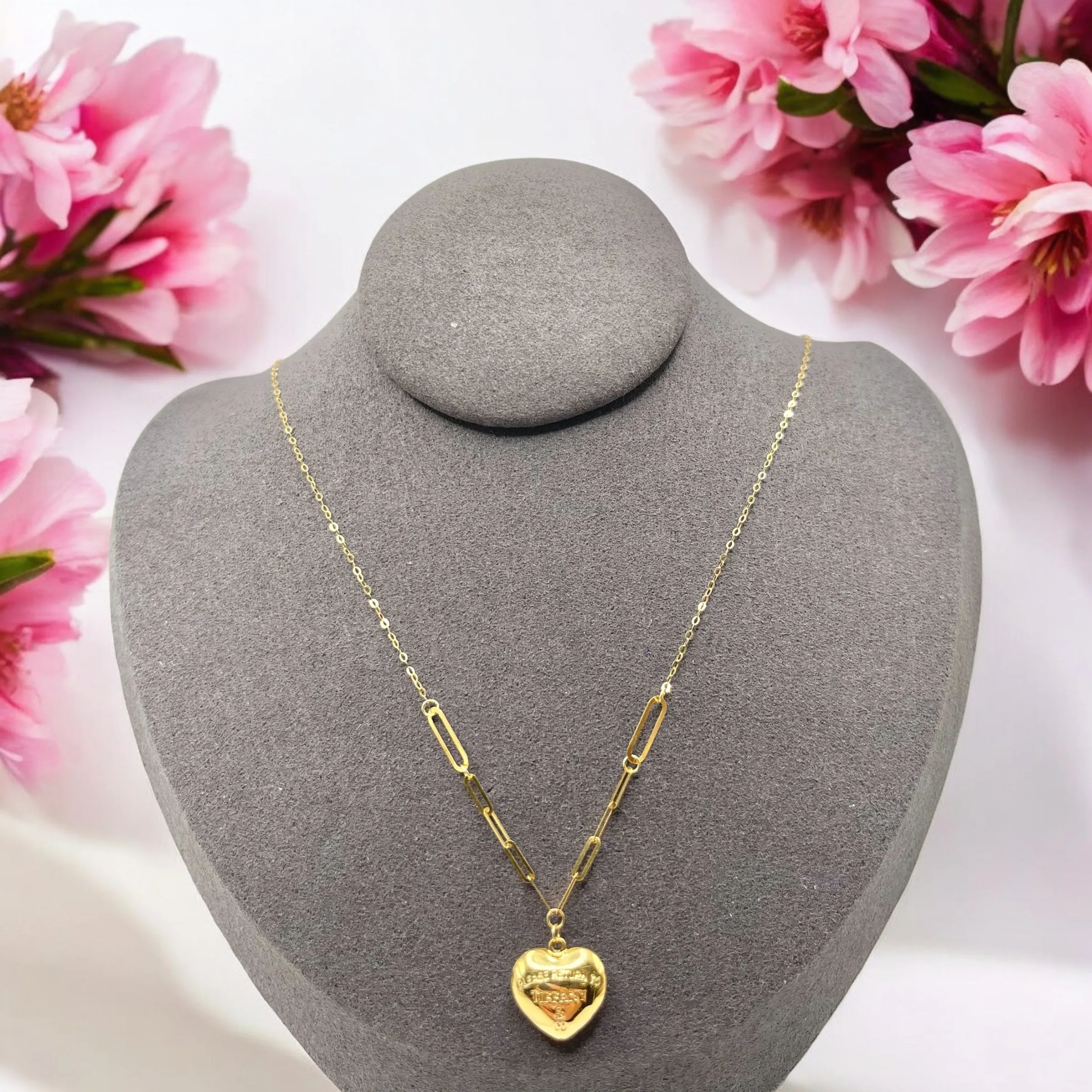 TIFFANY HEART GOLD NECKLACE