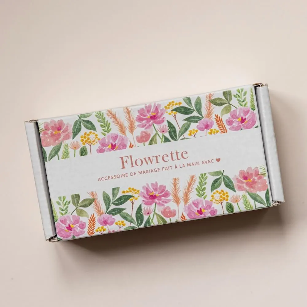 Trio de barrettes fleurs en papier violet
