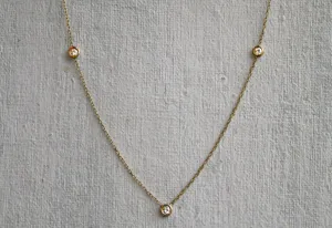 Triple Diamond Necklace