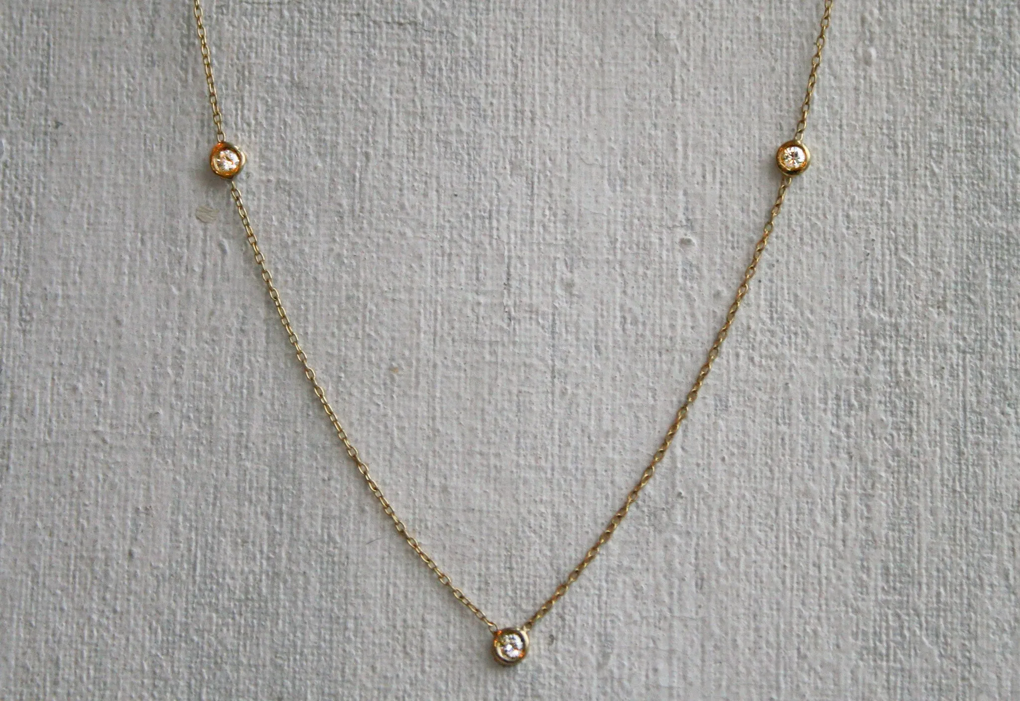 Triple Diamond Necklace