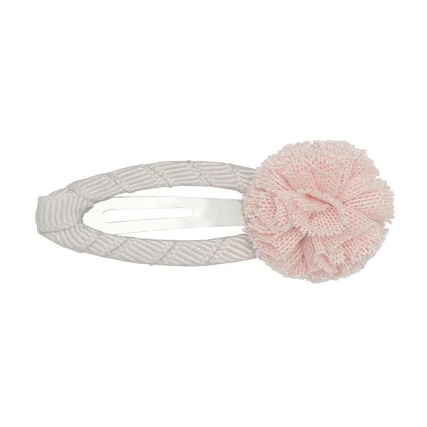 Tulle Pom Clic Clac Hair Clips