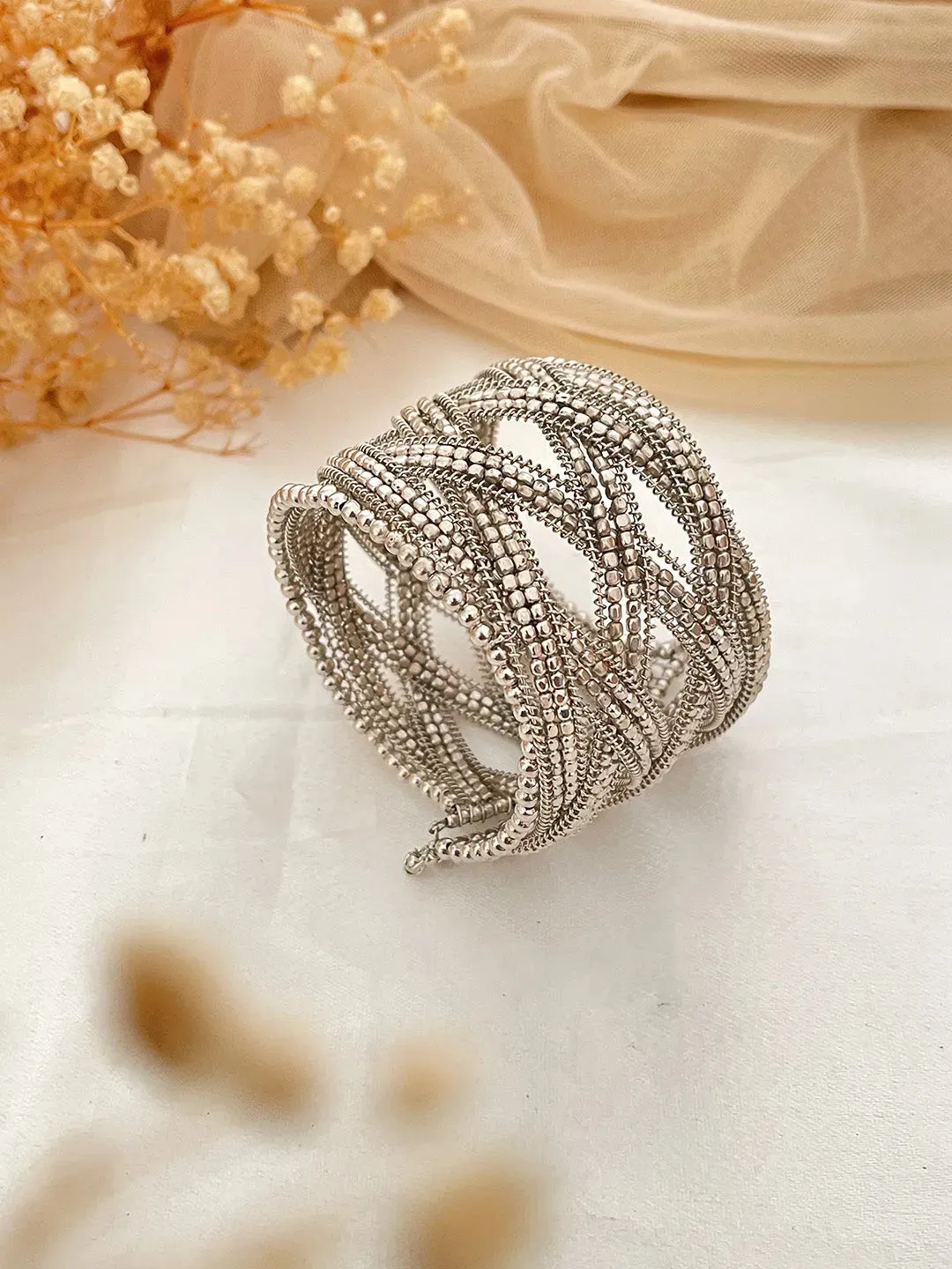 Vintage Beaded Cuff Bracelet