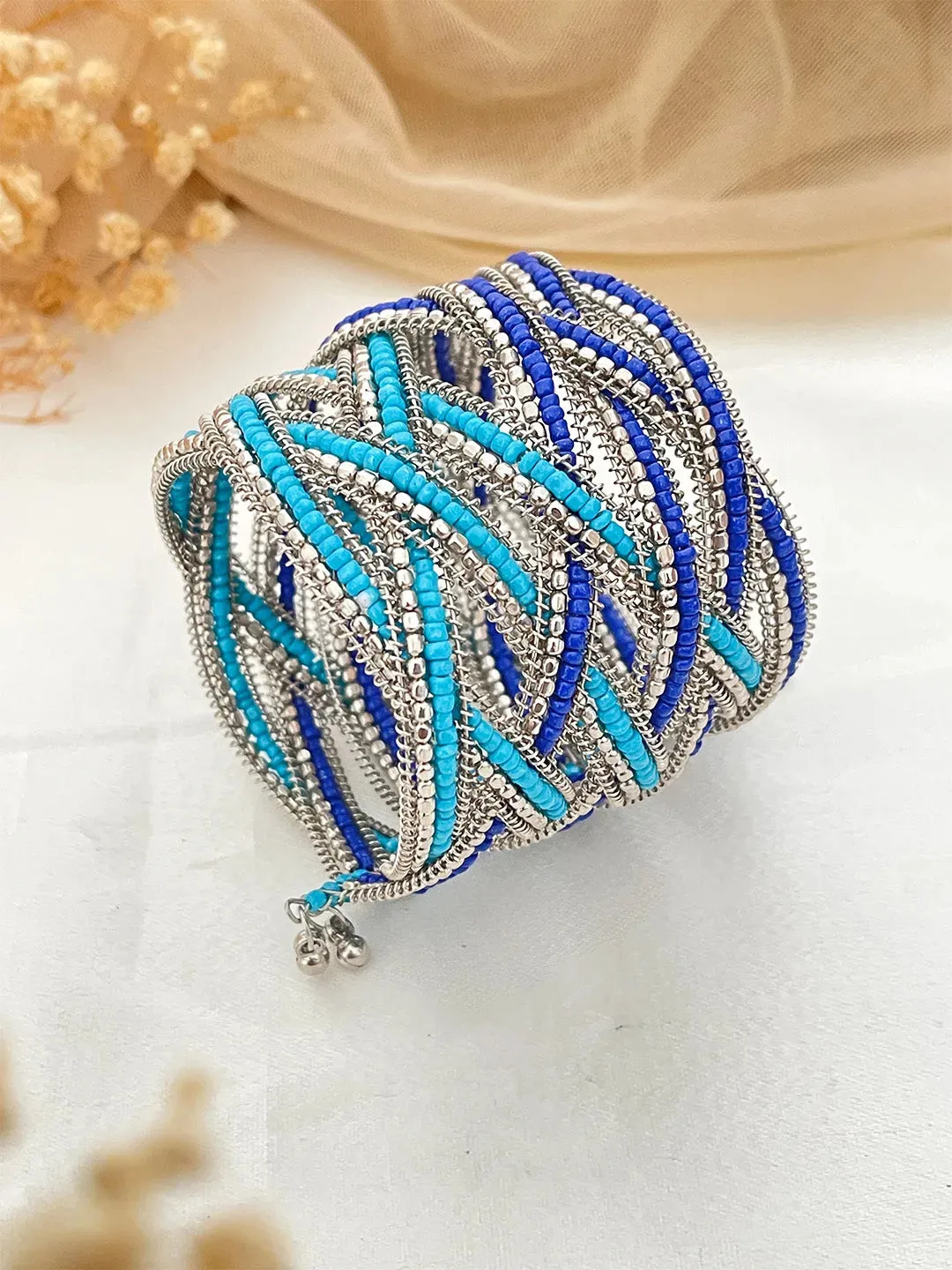 Vintage Beaded Cuff Bracelet