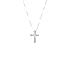 W/G Diamond Cross Pendant 9ct