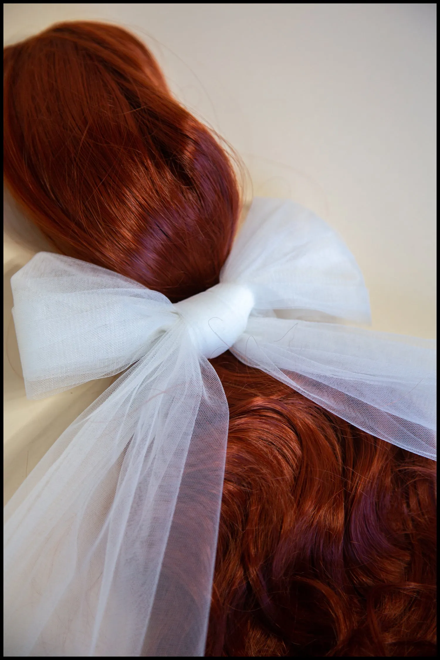 White Tulle Hair Bow