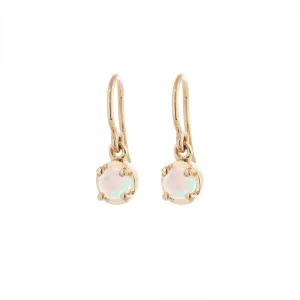 Winkie Earring, White Opal, 9kt Yellow Gold