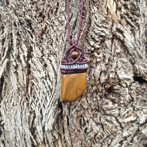 Yellow jasper necklace