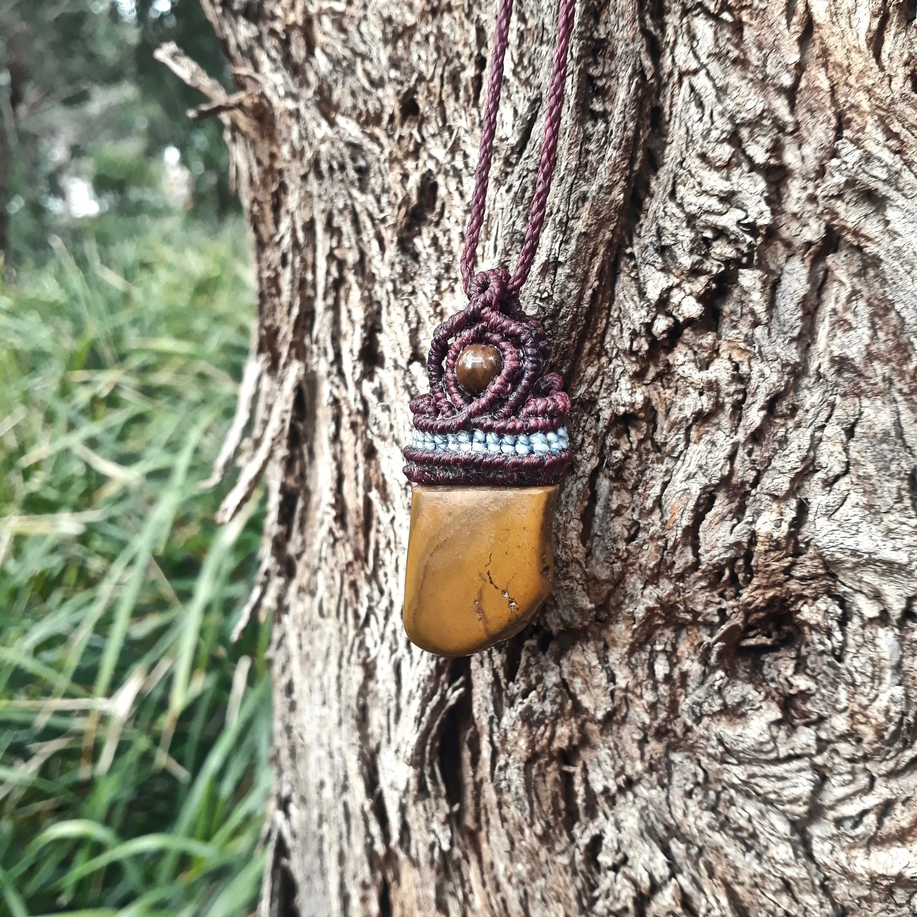Yellow jasper necklace